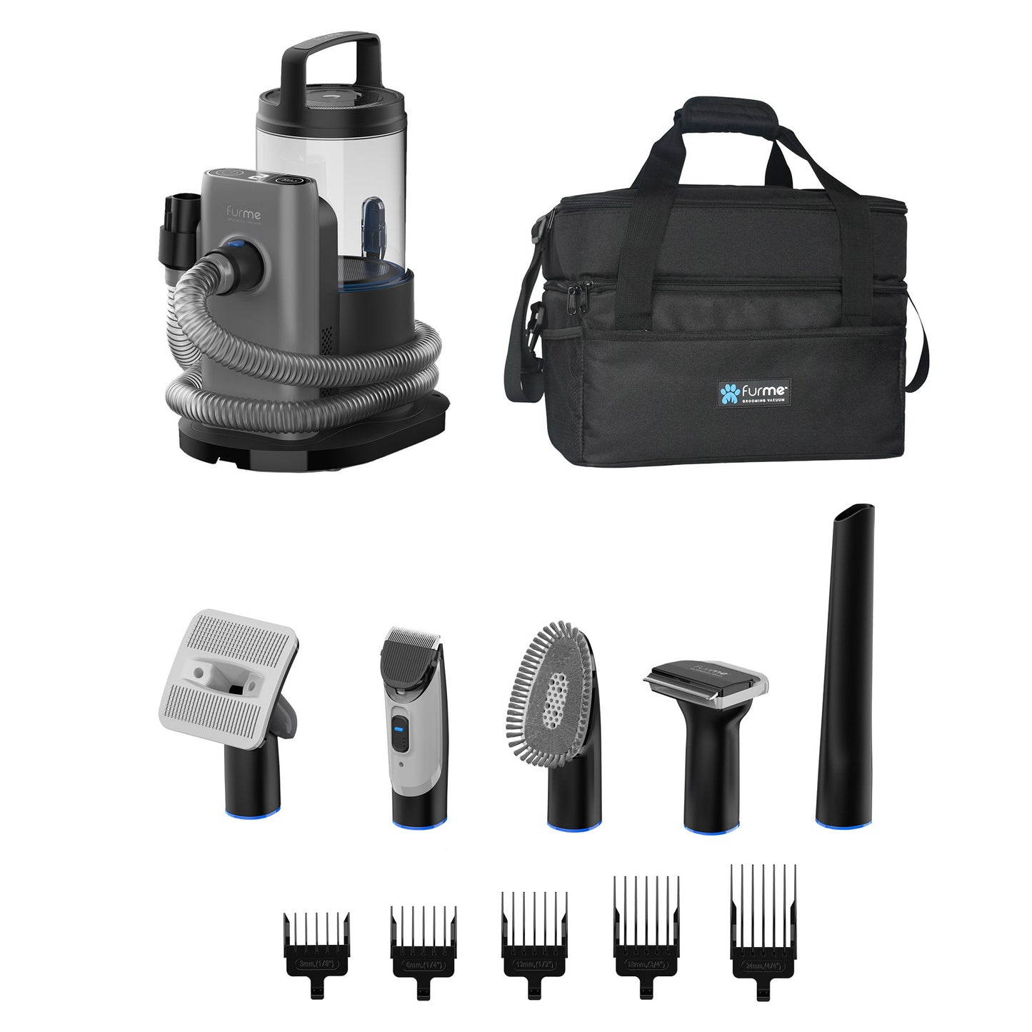 Professional plus Pet Grooming Vacuum Kit with Carrying Case